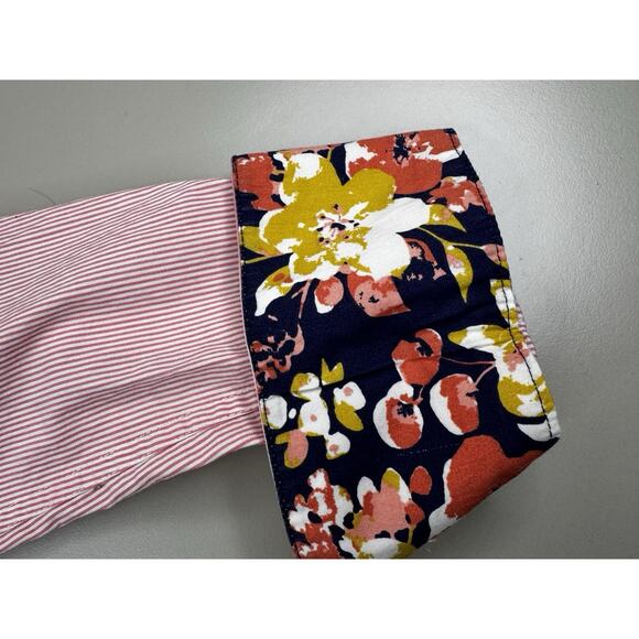 Ariat Womens XL Fitted Pink Stripe Kirby Stretch Button Down Shirt Flip Cuff - Picture 9 of 15